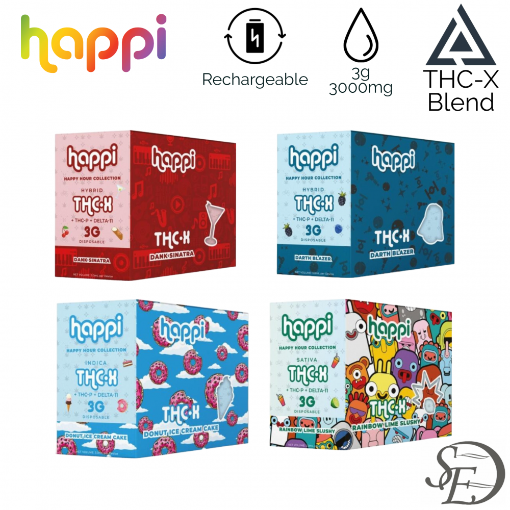 Happi THC-X + THC-P + Delta 11 Disposable 3.5g 10ct/Box